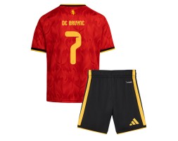 Belgicko Kevin De Bruyne #7 Domáci Detský futbalový dres MS 2026 Krátky Rukáv (+ trenírky)